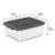 Sterilite 25 Quart Shelf Tote with Flat Gray Lid and Platinum Latches (12 Pack) Perspective: top