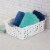 Sterilite Large Ultra Plastic Storage Bin Baskets with Handles, White, 12 Pack Perspective: top