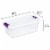 Sterilite 6 Quart Plastic ClearView Latch Box Storage Container Tote, 24 Pack Perspective: top