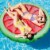 Intex Giant Inflatable 72  Watermelon Island Summer Swimming Pool Float (3 Pack) Perspective: top