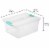Sterilite Deep Clear Plastic Stackable Storage Bin with Clear Latch Lid, 8 Pack Perspective: top