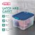 Sterilite Latch & Carry 18 Gallon Plastic Stacking Storage Tote w/ Lid, 12 Pack Perspective: top