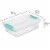 Sterilite Small Clip Box Clear Storage Tote Container with Latching Lid, 24 Pack Perspective: top