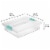 Sterilite Large Clear Plastic Stackable Storage Bin w/ Clear Latch Lid, 24 Pack Perspective: top