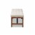 Baxton Studio Ainsley Tufted Bench in Light Beige and Walnut Brown Perspective: top