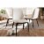 Baxton Studio Darcell Faux Leather Dining Chair in White (Set of 4) Perspective: top