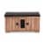 Valina Modern and Contemporary Dark Brown Faux Leather Upholstered 2-Door Wood Shoe Storage Perspective: top