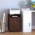 Mobile File Cabinet Organizer Home Office Filing Organizer w/ Castor, Brown Perspective: top