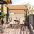 2 Person Outdoor Swing Chair for Porch, Patio, Storage, Tray, Cup Holders, Beige Perspective: top