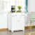 Kitchen Storage Cupboard Organizer Cabinet w/2 Drawers & Adjustable Shelf, White Perspective: top