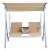 Outdoor Swing Chair Canopy Patio Garden Hanging 2 Person Yard Furniture Beige Perspective: top