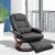 Faux Leather Reclining Lounge Chair Swivel Recliner Sofa Seat w/ Wooden Base Perspective: top