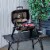 Portable Tabletop Charcoal Grill BBQ Camping Picnic Cooker Air Vent Outdoor Perspective: top