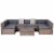 7 Piece Set Rattan Sofa Luxury Modular Conversation Outdoor Furniture Perspective: top