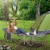 Single Person Wide Folding Camping Cot Outdoor Sleeping Bed w/ Carry Bag Perspective: top