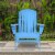Fir Wood Adirondack Chair, Wooden Outdoor & Patio Seating for Fire Pit, Blue Perspective: top