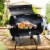 20  Outdoor Tabletop BBQ Charcoal Grill Metal Free-standing w/Wooden Handle Perspective: top