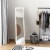 62.5  Freestanding Full Body Bedroom Mirror, Wall Mounted Dressing Mirror White Perspective: top