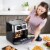 10Qt Air Fryer Oven LED Touch Display Countertop Baker Oven w/ 8 Cooking Modes Perspective: top