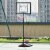 Basketball Hoop w/ 2 Built-In Moving Wheels and Ball Holder, 65.75 H -90.5 H Perspective: top