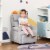Kids Recliner Adjustable Armchair Sofa, Soft Sponge Cushion Accent Chair, Grey Perspective: top