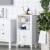 Freestanding Bathroom Linen Floor Cupboard with Multi-Tier Shelving and Tabletop Perspective: top