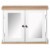 Wooden Wall Mount Storage Cupboard w/Adjustable Interior Shelving for Bathroom Perspective: top