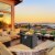 30 Gas Propane Fire Pit Table 50,000BTU Wicker Auto Ignition w/ Lid Perspective: top