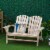 Outdoor Wood Adirondack Chair, Loveseat Armchair for Garden Patio Deck, Natural Perspective: top