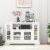 Kitchen Storage Buffet w/Large Countertop, Adjustable Shelves, & 4 Door Cabinets Perspective: top