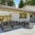 Outside Sitting & Conversation Sofa Set w/ Thick Sofa Cushions & Tea Table, Grey Perspective: top