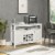 Minimalist Food and Drink Buffet Sideboard with Storage and Natural Wood Top Perspective: top