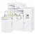Childrens Electronic Cooking Kitchen Toy w/ Microwave, Fridge, & Cabinets, White Perspective: top