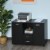 Office/Home File & Scanner Storage Cabinet w/ 2 Cabinets & Top Counter, Black Perspective: top
