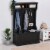 Hall Coat & Shoe Storage Cupboard  Corner Hall Tree, Black Perspective: top