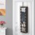 Mirrored Jewelry Cabinet Armoire Storage Organizer w/ 18 LED Lights Walnut Perspective: top