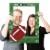 Big Dot of Happiness End Zone - Football - Birthday Party Photo Booth Picture Frame & Props Perspective: top