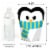 Big Dot of Happiness Holly Jolly Penguin Christmas Party Gift Heart Shaped Favor Boxes 12 Ct Perspective: top