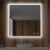 Blossom Beta 36   x 36  LED Mirror with Frosted Sides Silver Glass Perspective: top
