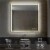 Blossom Stellar 36  Brush Gold Frame LED Glass Mirror with Antifog Perspective: top