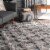Nuloom Francene Diamond Trellis Shag Area Rug in Silver Perspective: top