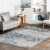 nuLOOM Wilde Abstract Distressed Area Rug in Blue Perspective: top
