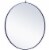 Elegant Decor Eternity 42  Mid Century Metal Frame Hooked Mirror in Blue Perspective: top