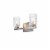 Cassie 2 lights bath sconce in satin nickel with clear shade Perspective: top