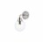 Hanson 1 light bath sconce in polished nickel with clear shade Perspective: top