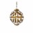 Levante 1 light pendant in brass Perspective: top