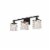 Phineas 3 lights bath sconce in black with clear crystals Perspective: top