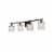 Phineas 4 lights bath sconce in black with clear crystals Perspective: top