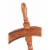 Teak Wood Ship Wheel Decor - Brown and Gold Perspective: top