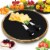 NutriChef PKCZBD40 Round Slate Cheese Platter Set Perspective: top